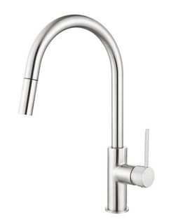 Star Mini Pull Out Kitchen Mixer With Knurled Handle Electroplated Chrome