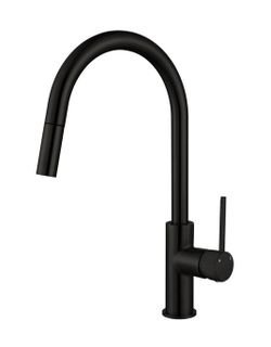 Star Mini Pull Out Kitchen Mixer With Knurled Handle Electroplated Matt Black