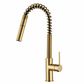 Star Mini Spring Kitchen Mixer Pvd Polished Brass