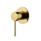 Star Mini Shower Mixer 80mm Pvd Polished Brass