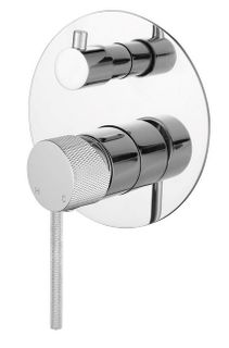 Star Mini Diverter Shower Mixer With Knurled Handle Electroplated Chrome