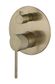 Star Mini Diverter Shower Mixer With Knurled Handle Pvd Brushed Bronze