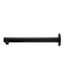 Round Wall Shower Arm 400mm Matte Black