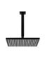 Square Ceiling Shower 300mm rose, 200mm dropper  Matte Black