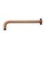 Round Wall Shower Curved Arm 400mm Lustre Bronze