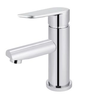 Round Basin Mixer - Paddle Handle Chrome