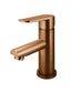 Round Basin Mixer - Paddle Handle Lustre Bronze