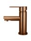 Round Basin Mixer - Paddle Handle Lustre Bronze