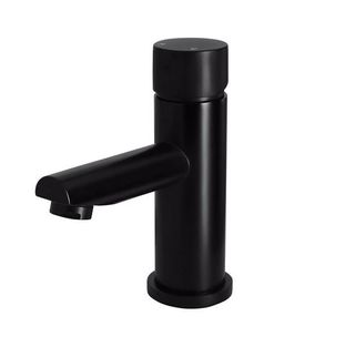 Round Basin Mixer - Pinless Handle Matte Black
