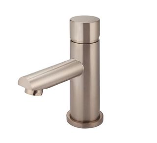 Round Basin Mixer - Pinless Handle Champagne