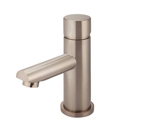 Round Basin Mixer - Pinless Handle Champagne