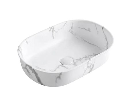 Bronte Oval 500x350x130 Carrara Basin