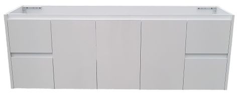 CABINET ONLY Stratus 1500 Gloss White Wall Hung Slimline Vanity