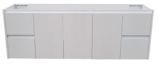 CABINET ONLY Stratus 1500 Gloss White Wall Hung Slimline Vanity