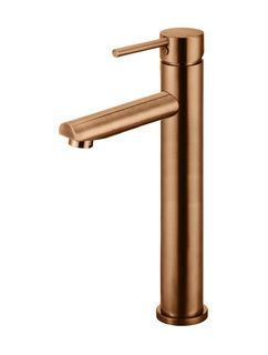 Round Tall Basin Mixer Lustre Bronze