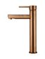 Round Tall Basin Mixer Lustre Bronze