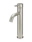 Round Tall Curved Basin Mixer  Brushed Nickel