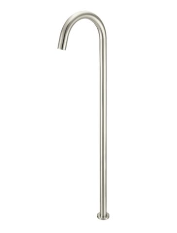 Round Freestanding Bath Spout  Brushed Nickel