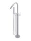 Round Freestanding Bath Spout and Hand Shower  Chrome