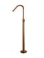 Round Freestanding Bath Spout and Hand Shower  Lustre Bronze