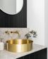 Steel Round Bathroom Basin 380 x 110 PVD Tiger Bronze