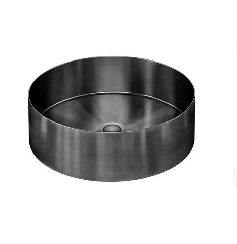 Steel Round Bathroom Basin 380 x 110 PVD Shadow