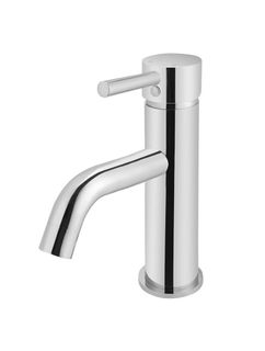 Round Basin Mixer Curved  Chrome