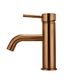 Round Basin Mixer Curved  Lustre Bronze