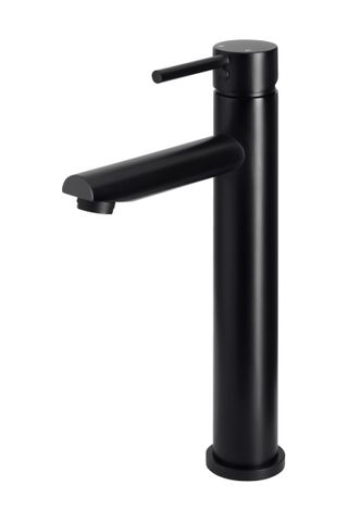 Round Tall Basin Mixer  Matte Black