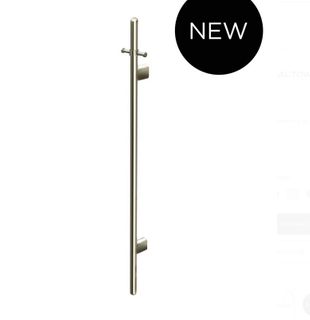 Heated Vertical Towel Rail Brushed Nickel