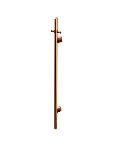 Heated Vertical Towel Rail Lustre Bronze