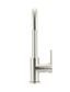 Round Kitchen Mixer Tap Curved  Brushed Nickel