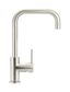 Round Kitchen Mixer Tap Curved  Brushed Nickel