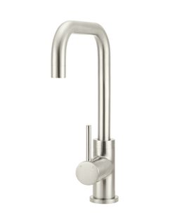 Round Kitchen Mixer Tap Curved  Brushed Nickel