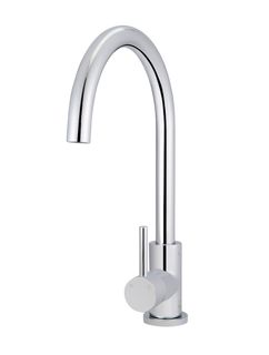 Round Gooseneck Kitchen Mixer Tap  Chrome