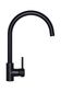 Round Gooseneck Kitchen Mixer Tap  Matte Black