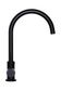 Round Gooseneck Kitchen Mixer Tap  Matte Black