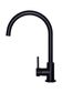 Round Gooseneck Kitchen Mixer Tap  Matte Black