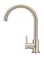 Round Gooseneck Kitchen Mixer Tap  Champagne