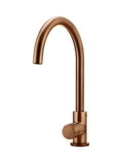 Round Kitchen Mixer Tap - Pinless Handle Lustre Bronze