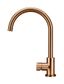 Round Kitchen Mixer Tap - Pinless Handle Lustre Bronze