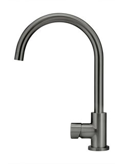 Round Gooseneck Kitchen Mixer Tap - Pinless Handle Shadow