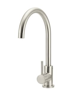 Round Kitchen Mixer Tap  Brushed Nickel