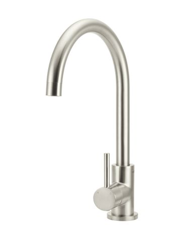 Round Kitchen Mixer Tap  Brushed Nickel