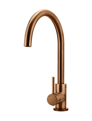 Round Kitchen Mixer Tap  Lustre Bronze