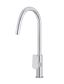 Round Piccola Pull Out Kitchen Mixer Tap - Paddle Handle Chrome