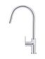 Round Piccola Pull Out Kitchen Mixer Tap - Paddle Handle Chrome