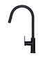 Round Piccola Pull Out Kitchen Mixer Tap - Paddle Handle Matte Black