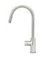 Round Piccola Pull Out Kitchen Mixer Tap - Pinless Handle Brushed Nickel