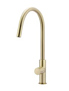 Round Piccola Pull Out Kitchen Mixer Tap - Pinless Handle Tiger Bronze